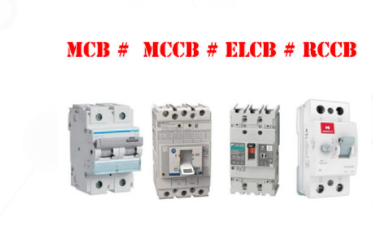 Sự khác biệt giữa MCB và MCCB, ELCB, RCCB